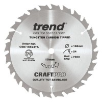 Trend CSB/16524TA Craft Saw Blade 165 X 24t X 10 Thin £22.16